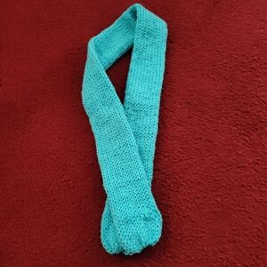 Turquoise Knit Scarf
